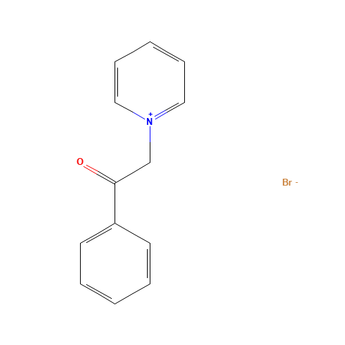 1-Phenacylpyridinium bromide (CAS: 16883-69-5) - Chemical Structure and Molecular Formula 