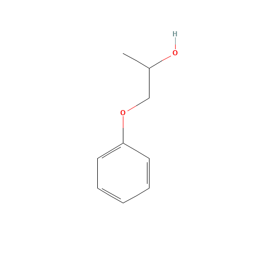 1-Phenoxy-2-propanol (CAS: 770-35-4) - Chemical Structure and Molecular Formula 