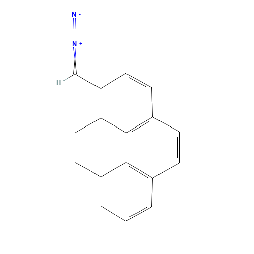 1-PYRENYLDIAZOMETHANE (CAS: 78377-23-8) - Chemical Structure and Molecular Formula 