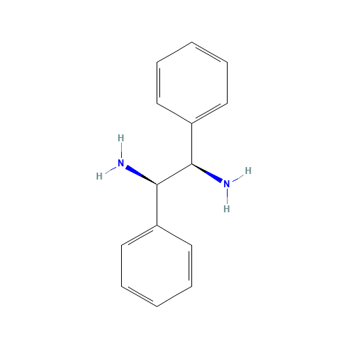 (1R,2R)-(+)-1,2-Diphenylethylenediamine (CAS: 35132-20-8) - Chemical Structure and Molecular Formula 