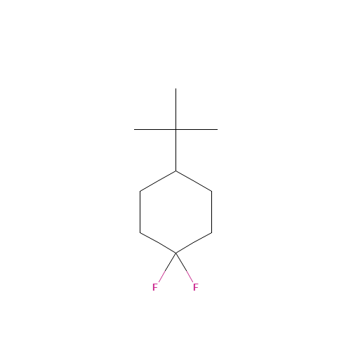 1-TERT-BUTYL-4,4'-DIFLUOROCYCLOHEXANE (CAS: 19422-34-5) - Chemical Structure and Molecular Formula 