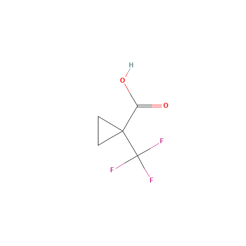 1-TRIFLUOROMETHYLCYCLOPROPANE-1-CARBOXYLIC ACID (CAS: 277756-46-4) - Chemical Structure and Molecular Formula 