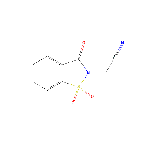 (1,1,3-TRIOXO-1,3-DIHYDRO-1LAMBDA6-BENZO[D]ISOTHIAZOL-2-YL)-ACETONITRILE (CAS: 52188-12-2) - Related Chemical Product