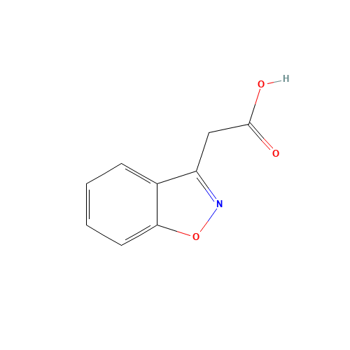 2-(1,2-Benzisoxazol-3-yl)acetic acid (CAS: 4865-84-3) - Chemical Structure and Molecular Formula 