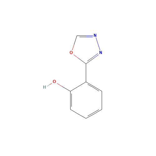 2-(1,3,4-OXADIAZOL-2-YL)PHENOL (CAS: 1008-65-7) - Chemical Structure and Molecular Formula 