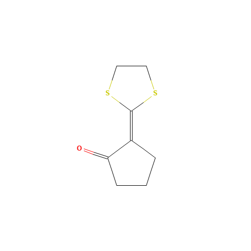 2-(1,3-Dithiolan-2-ylidene)cyclopentanone (CAS: 49696-17-5) - Chemical Structure and Molecular Formula 