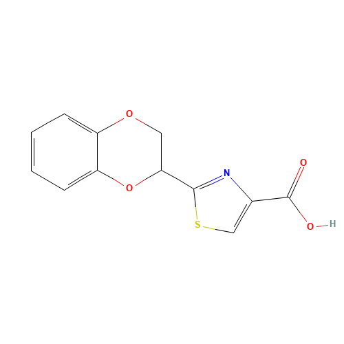 2-(2,3-DIHYDRO-1,4-BENZODIOXIN-2-YL)-1,3-THIAZOLE-4-CARBOXYLIC ACID (CAS: 175203-34-6) - Related Chemical Product