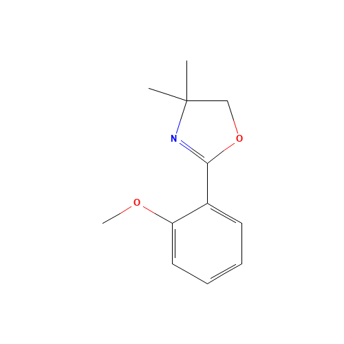 2-(2-METHOXYPHENYL)-4,4-DIMETHYL-2-OXAZOLINE (CAS: 57598-33-1) - Chemical Structure and Molecular Formula 