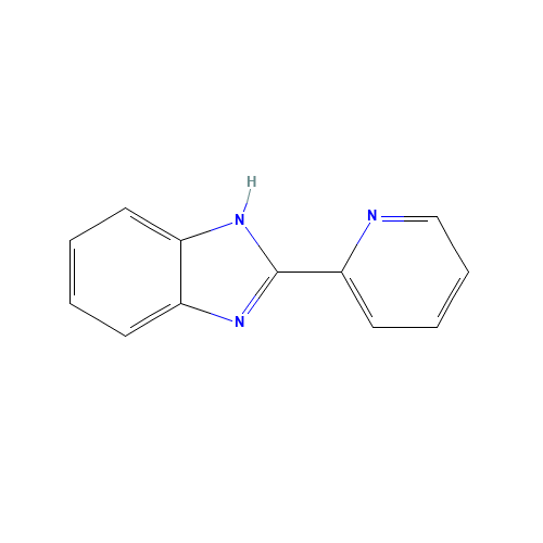 2-(2-PYRIDYL)BENZIMIDAZOLE (CAS: 1137-68-4) - Chemical Structure and Molecular Formula 