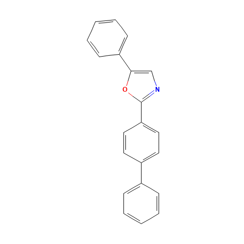 2-(4-BIPHENYL)-5-PHENYLOXAZOLE  98 (CAS: 852-37-9) - Chemical Structure and Molecular Formula 
