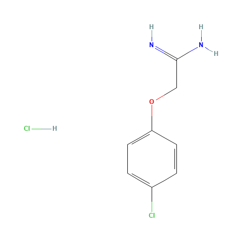 2-(4-CHLORO-PHENOXY)-ACETAMIDINE HCL (CAS: 59104-19-7) - Chemical Structure and Molecular Formula 