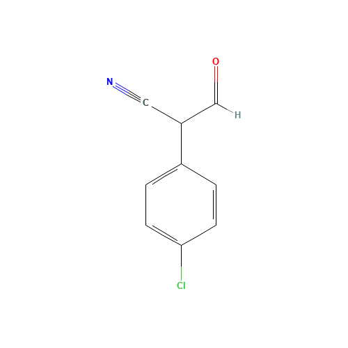 2-(4-Chlorophenyl)-2-cyanoacetaldehyde (CAS: 62538-21-0) - Chemical Structure and Molecular Formula 