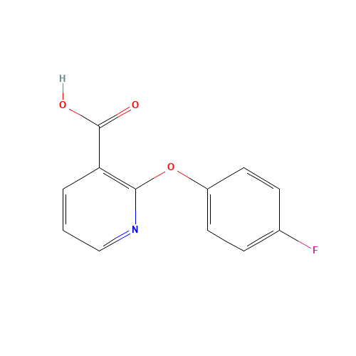 2-(4-FLUOROPHENOXY)NICOTINIC ACID (CAS: 54629-13-9) - Chemical Structure and Molecular Formula 