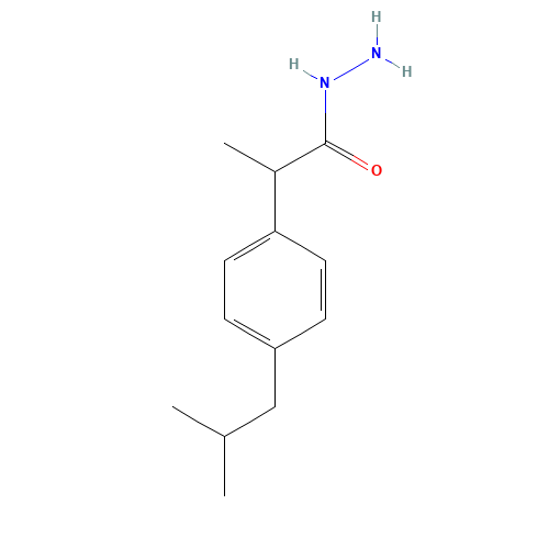 2-(4-ISOBUTYLPHENYL)PROPANOHYDRAZIDE (CAS: 127222-69-9) - Chemical Structure and Molecular Formula 