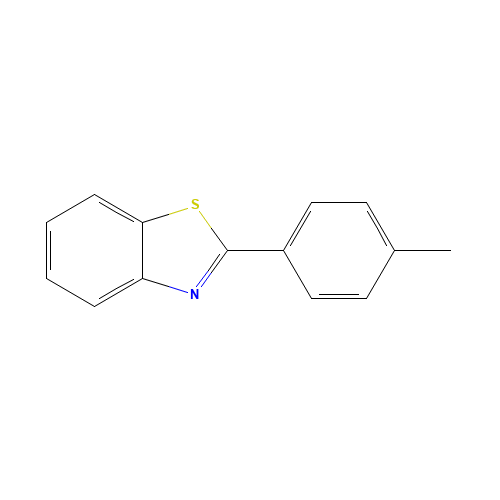 2-(4-METHYLPHENYL)-BENZOTHIAZOLE (CAS: 16112-21-3) - Chemical Structure and Molecular Formula 
