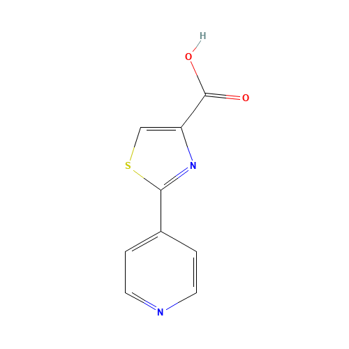 2-(4-PYRIDYL)THIAZOLE-4-CARBOXYLIC ACID (CAS: 21278-86-4) - Chemical Structure and Molecular Formula 