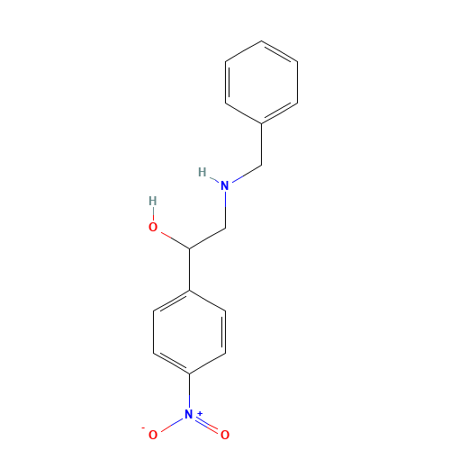2-(BENZYLAMINO)-1-(4-NITROPHENYL)ETHAN-1-OL (CAS: 91579-11-2) - Chemical Structure and Molecular Formula 