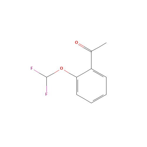 2'-(DIFLUOROMETHOXY)ACETOPHENONE 98 (CAS: 127842-55-1) - Chemical Structure and Molecular Formula 