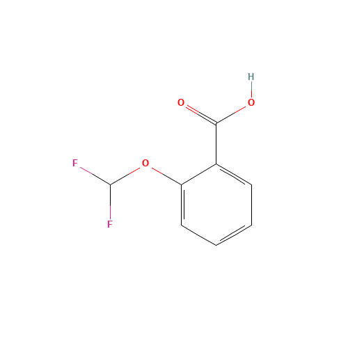 2-(DIFLUOROMETHOXY)BENZOIC ACID (CAS: 97914-59-5) - Chemical Structure and Molecular Formula 