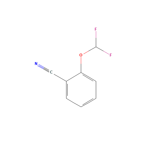 2-(DIFLUOROMETHOXY)BENZONITRILE (CAS: 56935-78-5) - Chemical Structure and Molecular Formula 