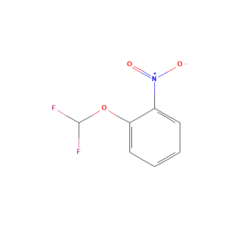 2-(DIFLUOROMETHOXY)NITROBENZENE (CAS: 22225-77-0) - Chemical Structure and Molecular Formula 