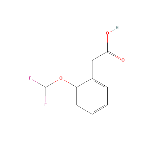 2-(DIFLUOROMETHOXY)PHENYLACETIC ACID (CAS: 86867-68-7) - Chemical Structure and Molecular Formula 