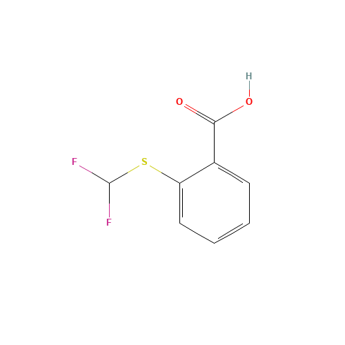 2-(DIFLUOROMETHYLTHIO)BENZOIC ACID (CAS: 79676-56-5) - Chemical Structure and Molecular Formula 