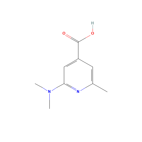 2-(Dimethylamino)-6-methyl-4-pyridinecarboxylicacid (CAS: 226917-15-3) - Chemical Structure and Molecular Formula 