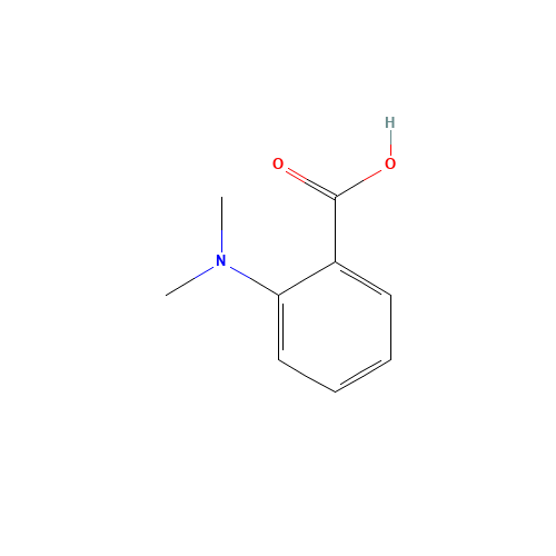 2-DIMETHYLAMINOBENZOIC ACID (CAS: 610-16-2) - Chemical Structure and Molecular Formula 