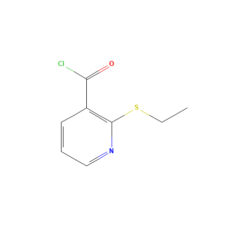 2-(ETHYLTHIO)NICOTINOYL CHLORIDE (CAS: 123116-01-8) - Chemical Structure and Molecular Formula 