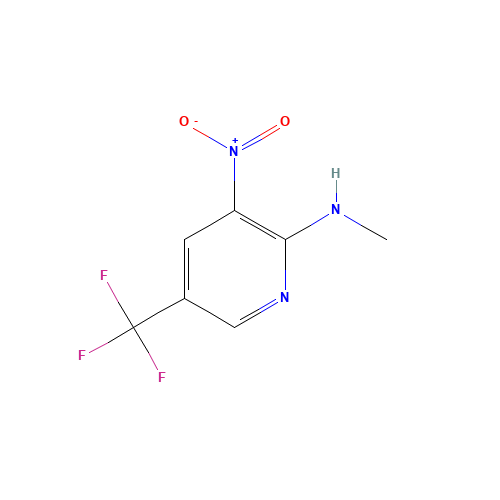 2-METHYLAMINO-3-NITRO-5-(TRIFLUOROMETHYL)PYRIDINE (CAS: 175277-21-1) - Chemical Structure and Molecular Formula 