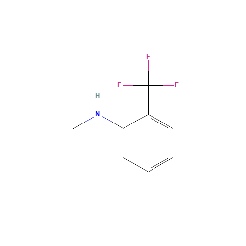 2-(METHYLAMINO)BENZOTRIFLUORIDE (CAS: 14925-10-1) - Chemical Structure and Molecular Formula 