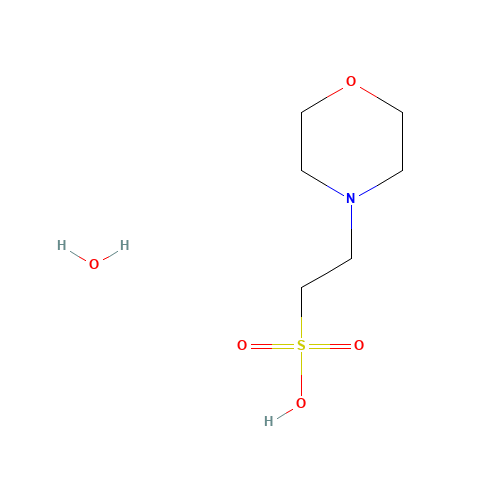 MES monohydrate (CAS: 145224-94-8) - Chemical Structure and Molecular Formula 