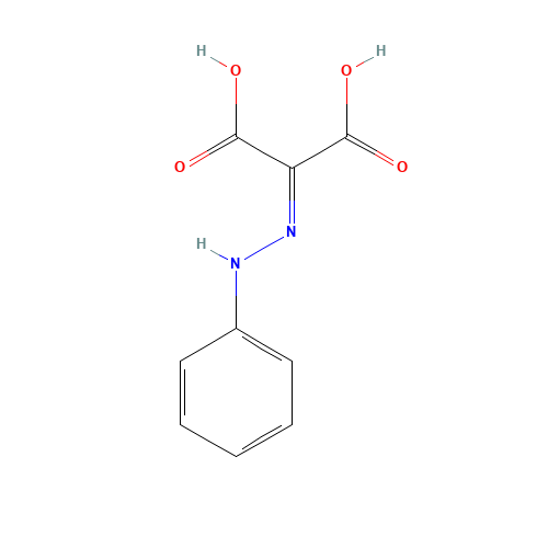 2-(PHENYLHYDRAZONO)MALONIC ACID (CAS: 40885-82-3) - Chemical Structure and Molecular Formula 