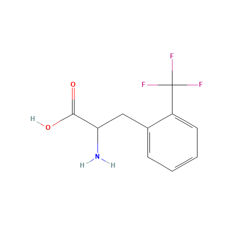 L-2-TRIFLUOROMETHYLPHENYLALANINE (CAS: 3832-73-3) - Chemical Structure and Molecular Formula 