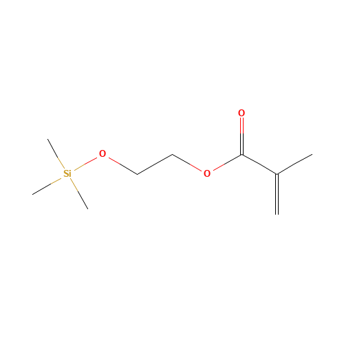 2-(TRIMETHYLSILOXY)ETHYL METHACRYLATE (CAS: 17407-09-9) - Chemical Structure and Molecular Formula 