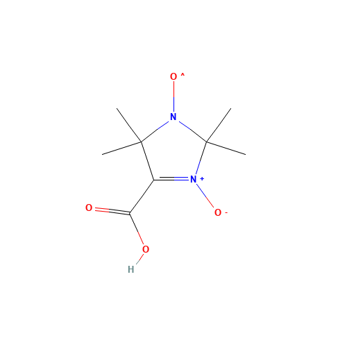 4-CARBOXY-2,2,5,5-TETRAMETHYL-3-IMIDAZOLINE-3-OXIDE-1-OXYL,FREE RADICAL (CAS: 49837-79-8) - Chemical Structure and Molecular Formula 