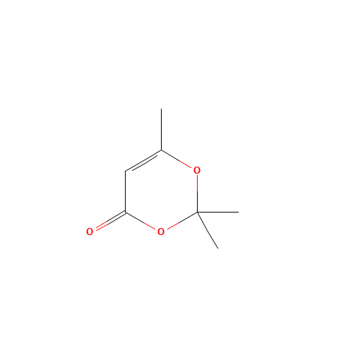 2,2,6-Trimethyl-4H-1,3-dioxin-4-one (CAS: 5394-63-8) - Chemical Structure and Molecular Formula 