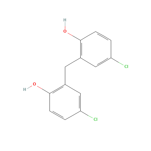 Dichlorophen (CAS: 97-23-4) - Chemical Structure and Molecular Formula 