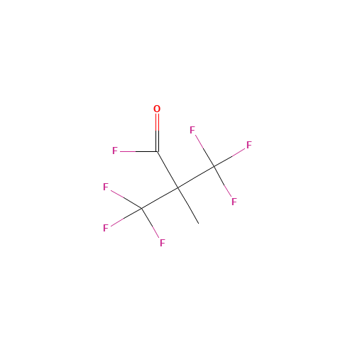 2,2-BIS(TRIFLUOROMETHYL)PROPIONYL FLUORIDE (CAS: 1735-87-1) - Chemical Structure and Molecular Formula 