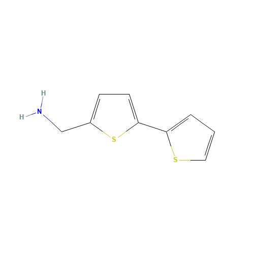 2,2'-BITHIOPHENE-5-METHYLAMINE (CAS: 4380-96-5) - Chemical Structure and Molecular Formula 