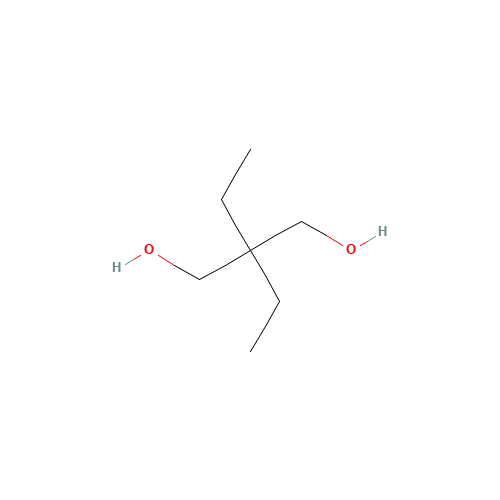 2,2-DIETHYL-1,3-PROPANEDIOL (CAS: 115-76-4) - Chemical Structure and Molecular Formula 