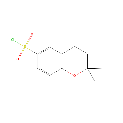 2,2-DIMETHYL-6-CHROMANESULFONYL CHLORIDE (CAS: 131880-55-2) - Chemical Structure and Molecular Formula 