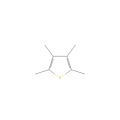 2,3,4,5-Tetramethylthiophene (CAS: 14503-51-6) - Chemical Structure and Molecular Formula 