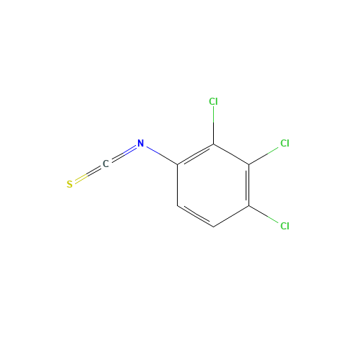 2,3,4-TRICHLOROPHENYL ISOTHIOCYANATE (CAS: 127142-69-2) - Chemical Structure and Molecular Formula 