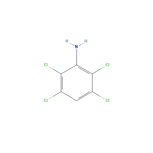 2,3,5,6-TETRACHLOROANILINE (CAS: 3481-20-7) - Chemical Structure and Molecular Formula 