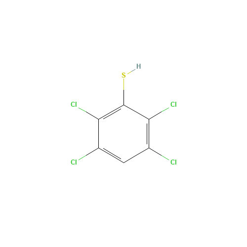 2,3,5,6-TETRACHLOROBENZENE-1-THIOL (CAS: 4707-16-8) - Chemical Structure and Molecular Formula 