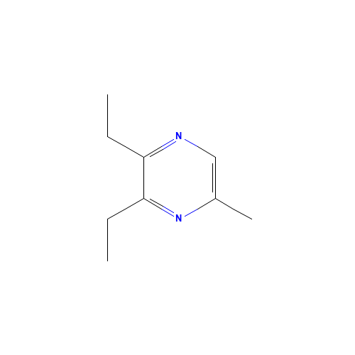 2,3-Diethyl-5-methylpyrazine (CAS: 18138-04-0) - Chemical Structure and Molecular Formula 