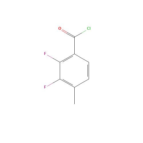2,3-DIFLUORO-4-METHYLBENZOYL CHLORIDE (CAS: 261763-38-6) - Chemical Structure and Molecular Formula 