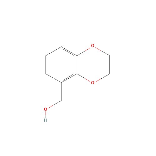 2,3-DIHYDRO-1,4-BENZODIOXIN-5-YLMETHANOL (CAS: 274910-19-9) - Chemical Structure and Molecular Formula 